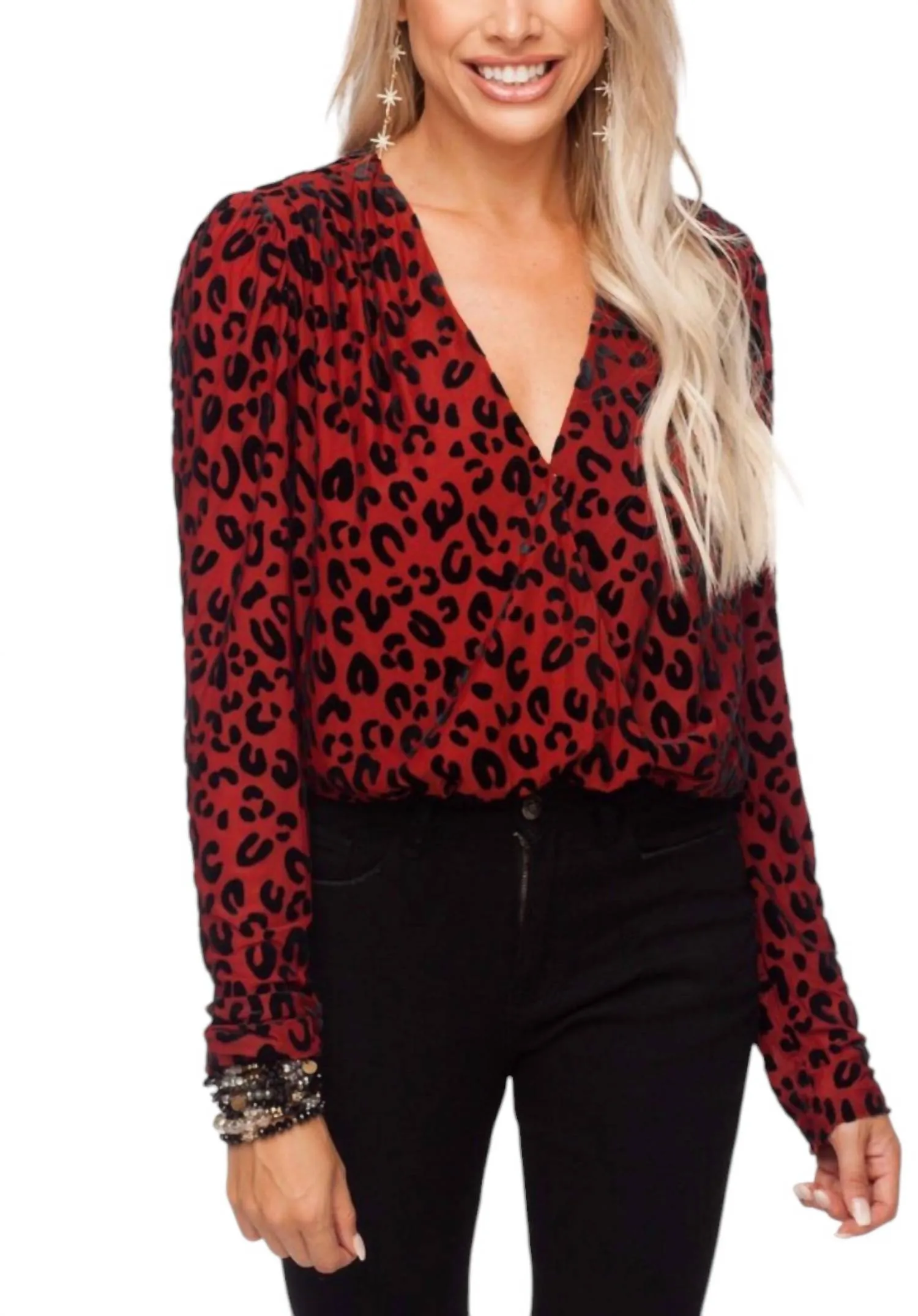 Melissa Bodysuit In Rust Leopard