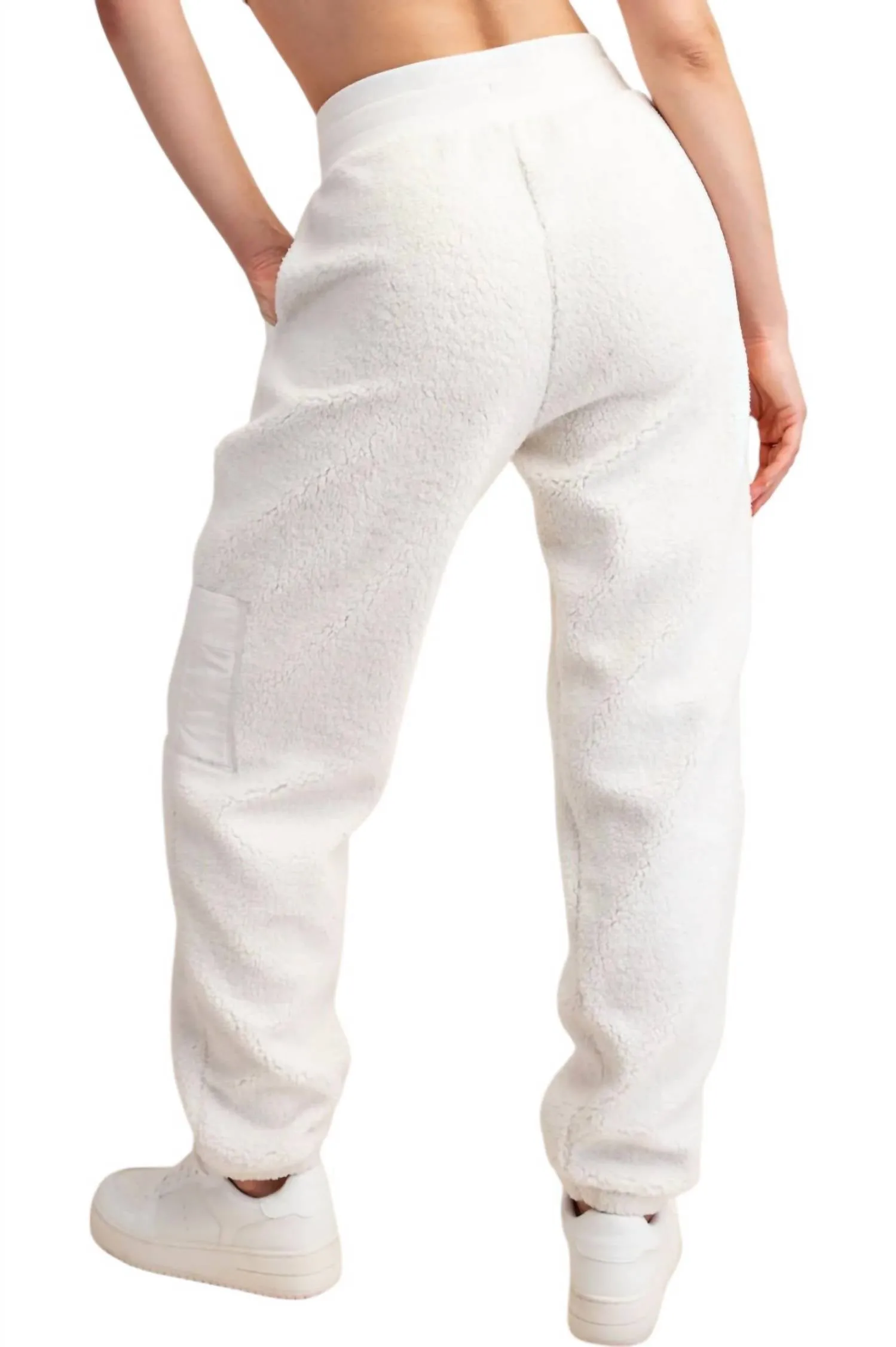 Micro Sherpa Pants In Ivory