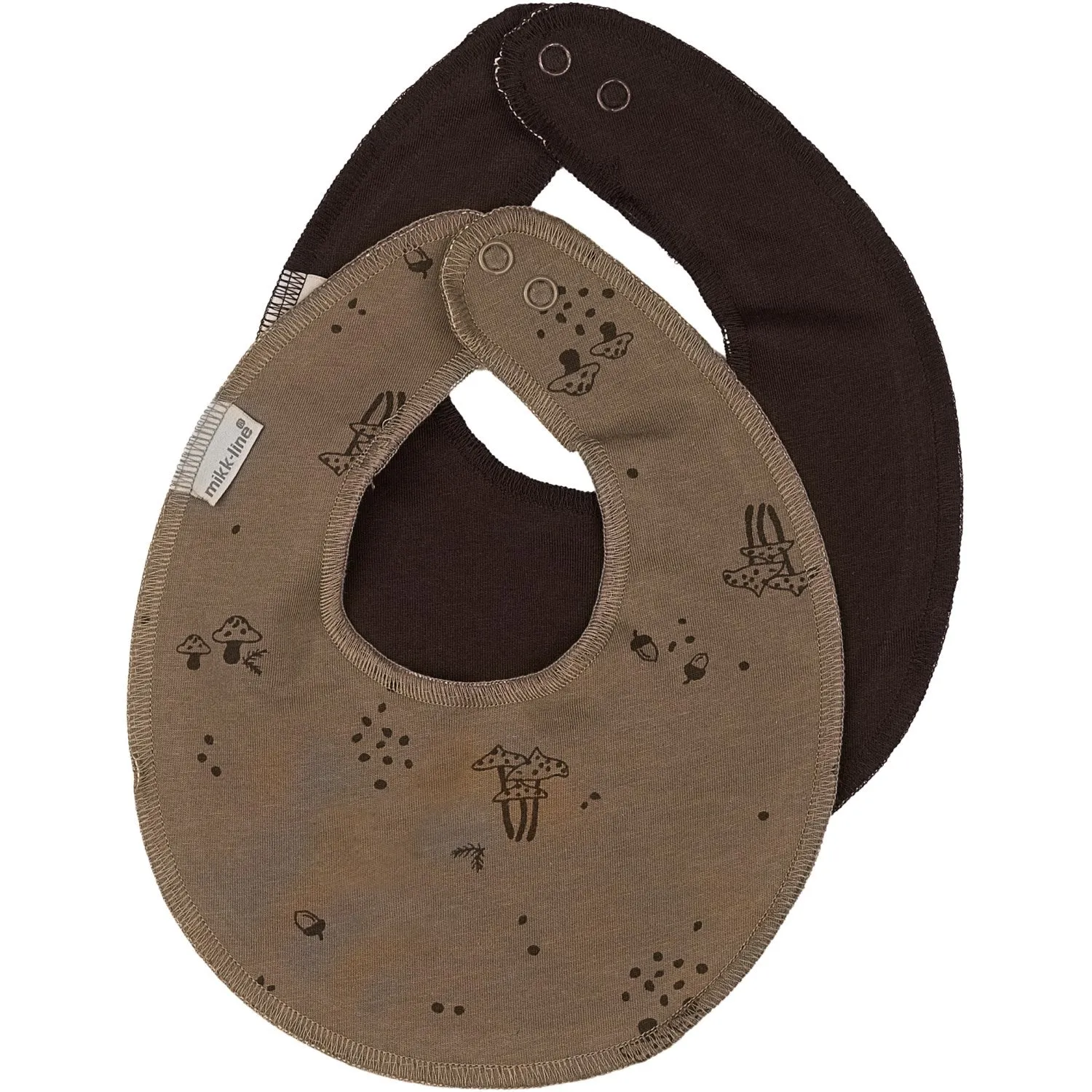 Mikk-Line Chocolate Chip 2-Pack Baby Bibs Round Babykids_Mikk-Line