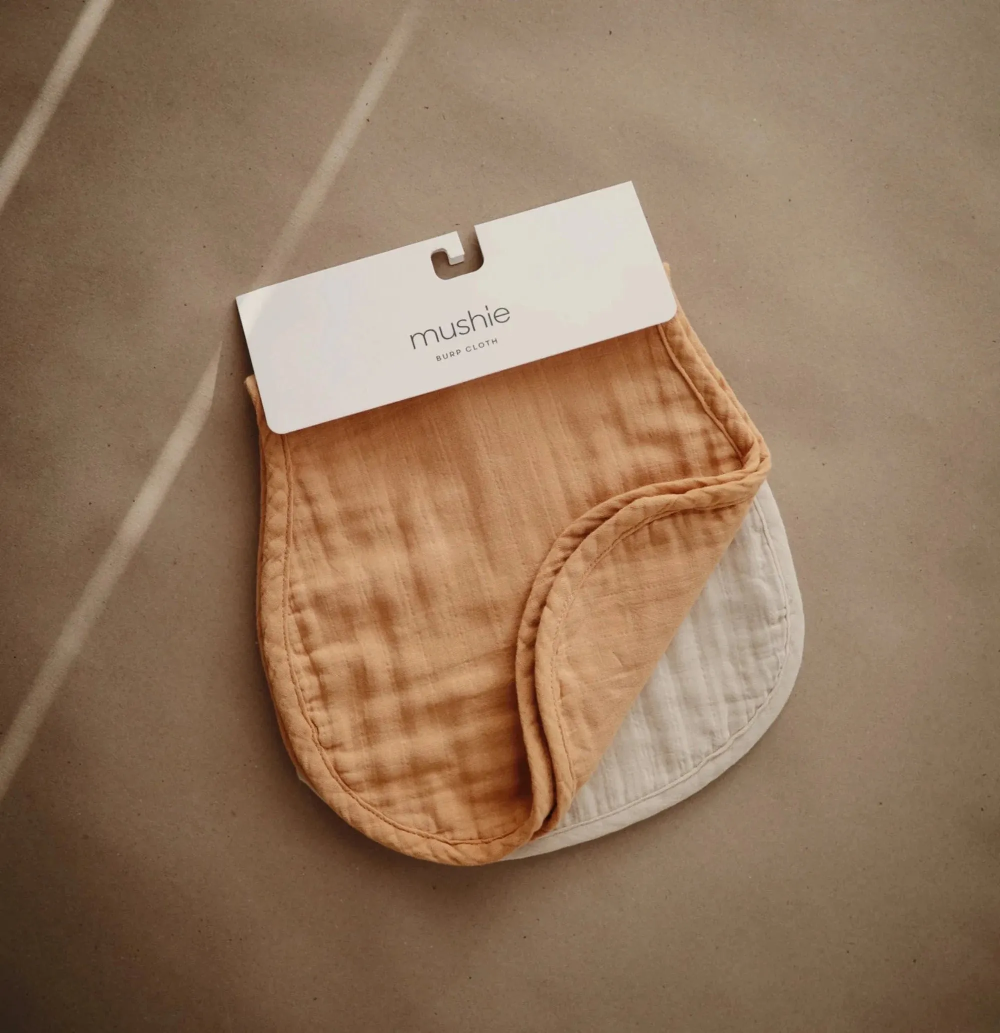 MUSHIE Burp Cloth - Fall Yellow/Fog