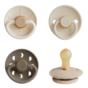 MUSHIE Frigg Natural Rubber Crystal Sparkle Pacifier (4-Pack)