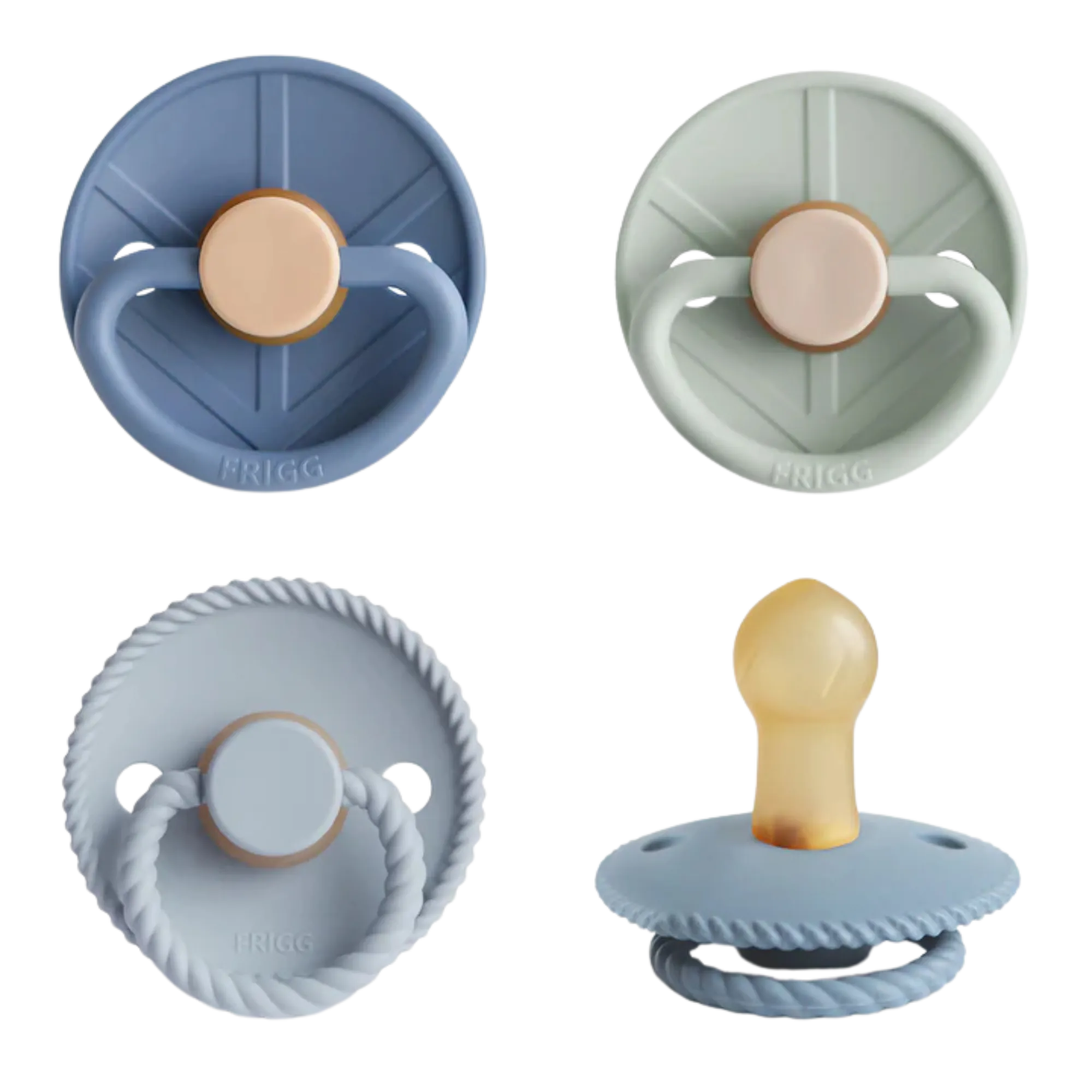 MUSHIE Frigg Natural Rubber Skyline Serenity Pacifier (4-Pack)