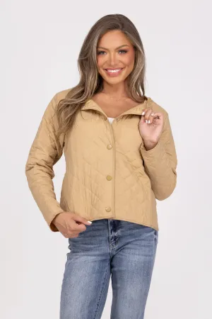 New Girl in Town Women's Quilted Button Up Jacket