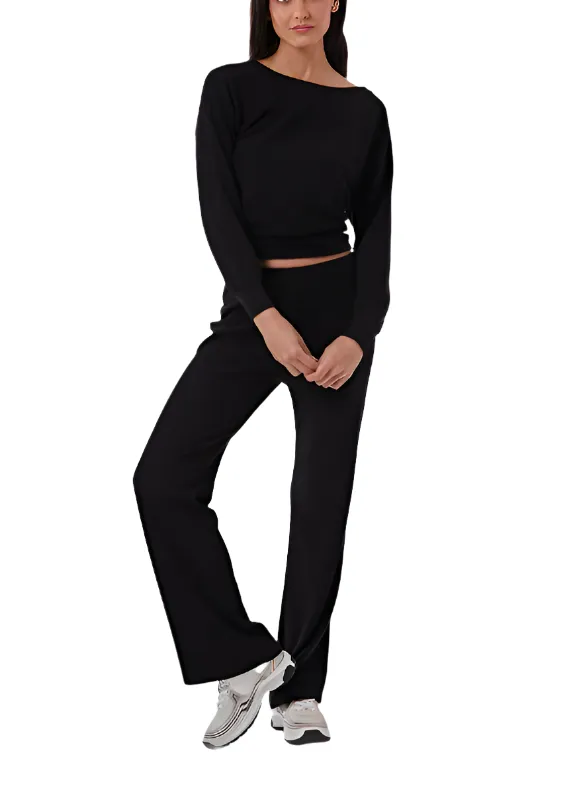 Noli Serene Ribbed Boot Drawstring Pant