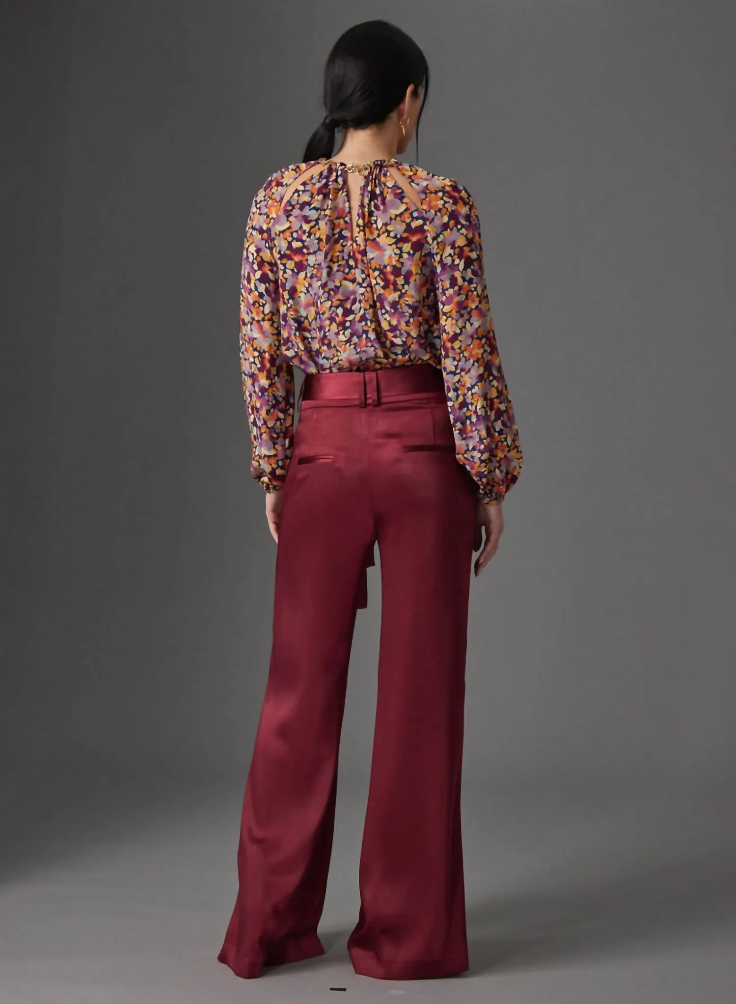 Oaklyn Pant In Burgundy
