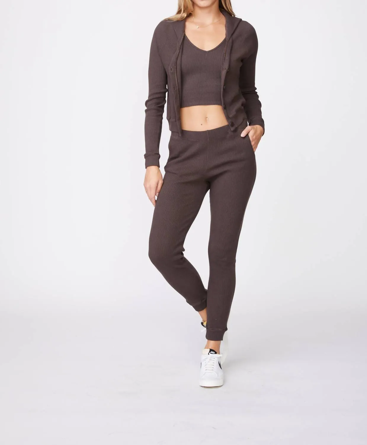 Oat Rib Jogger In Cocoa
