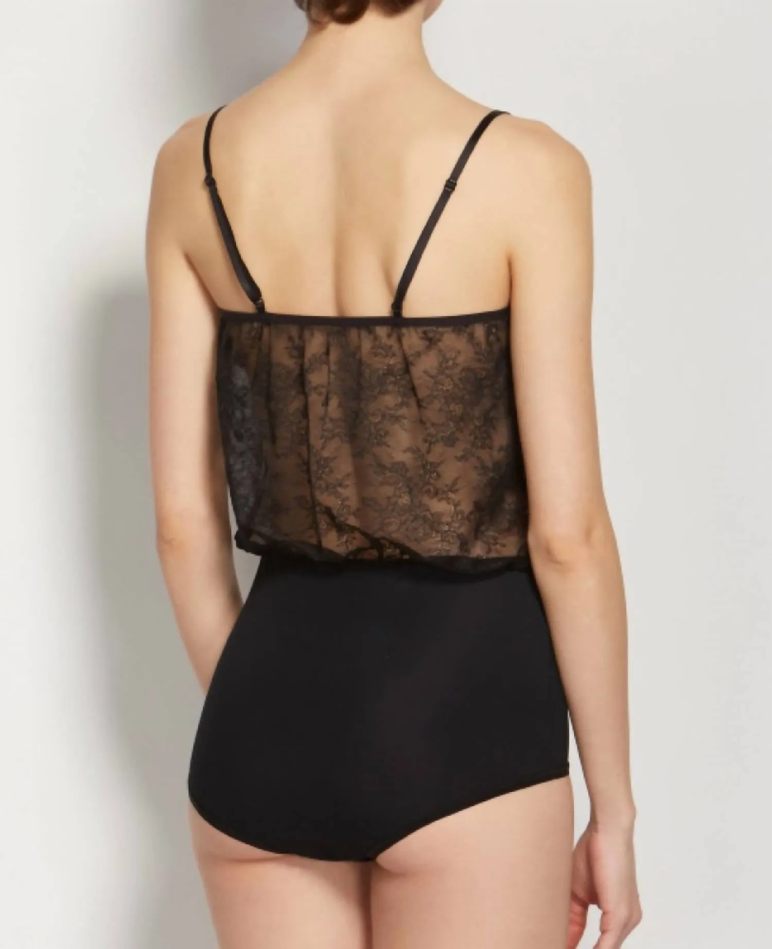 Odette Blouson Bodysuit In Black