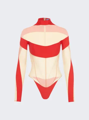 Off Shoulder Panel Bodysuit