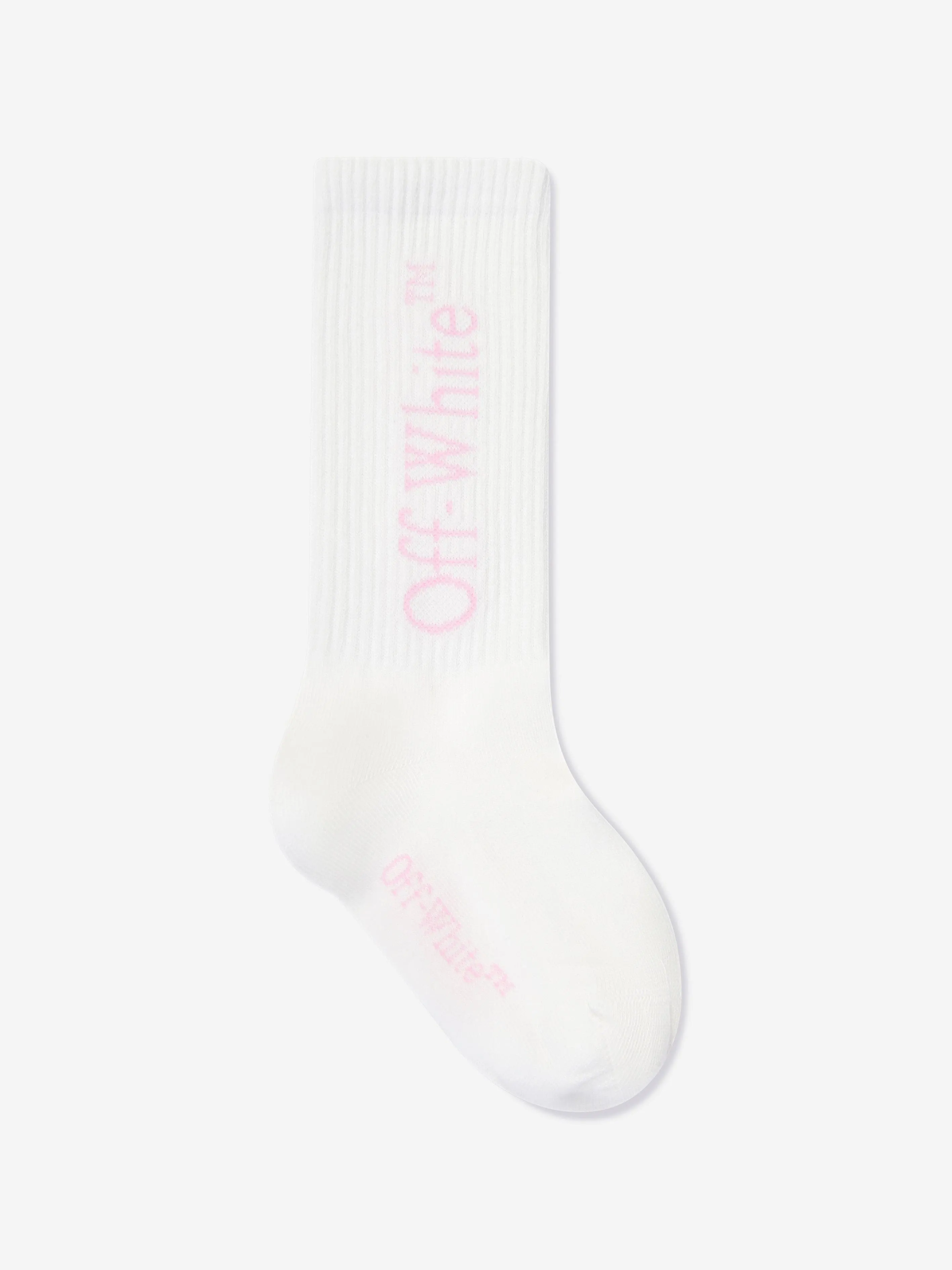 Off-White Girls Bookish Long Socks in White