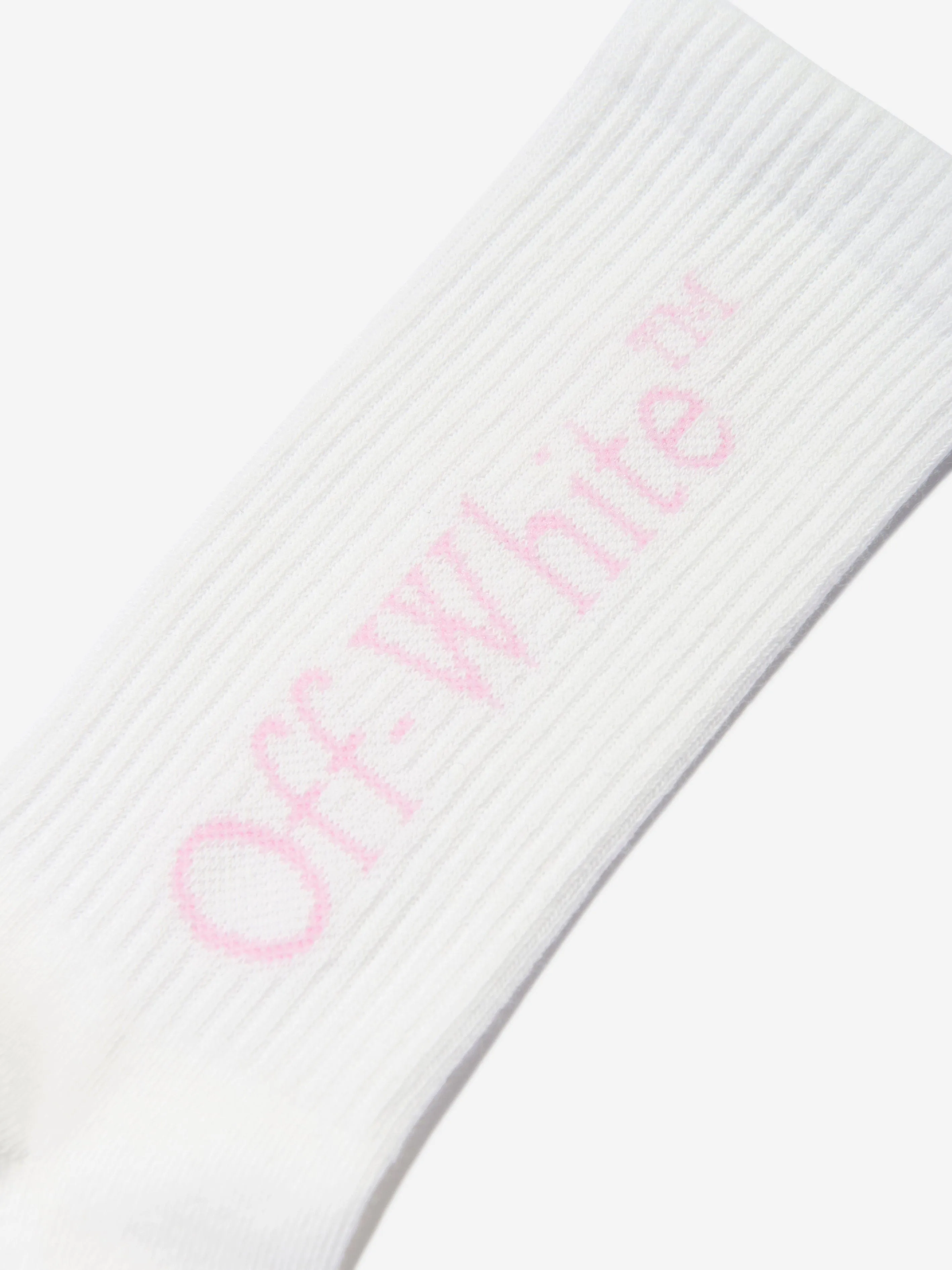 Off-White Girls Bookish Long Socks in White