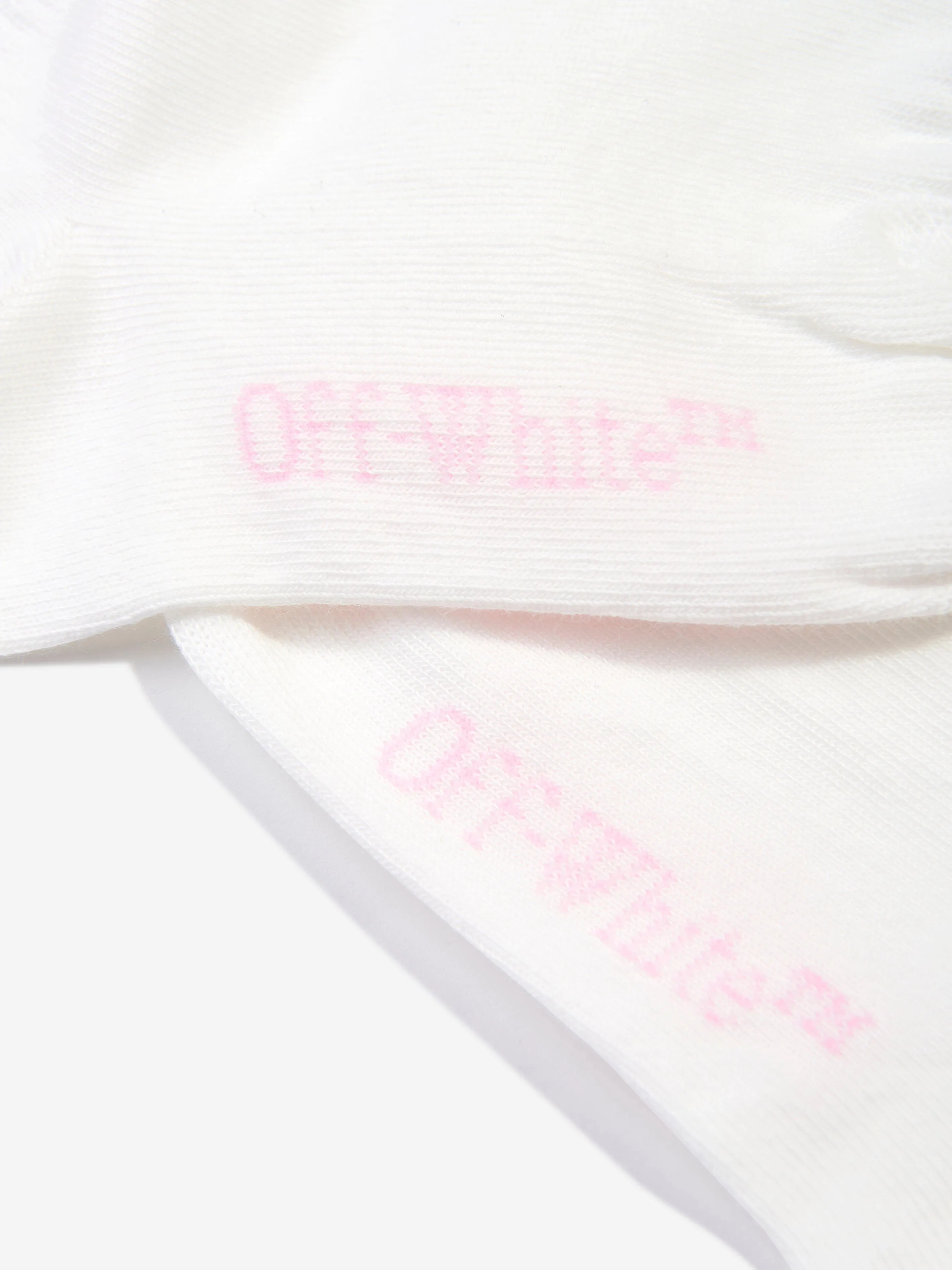 Off-White Girls Bookish Long Socks in White