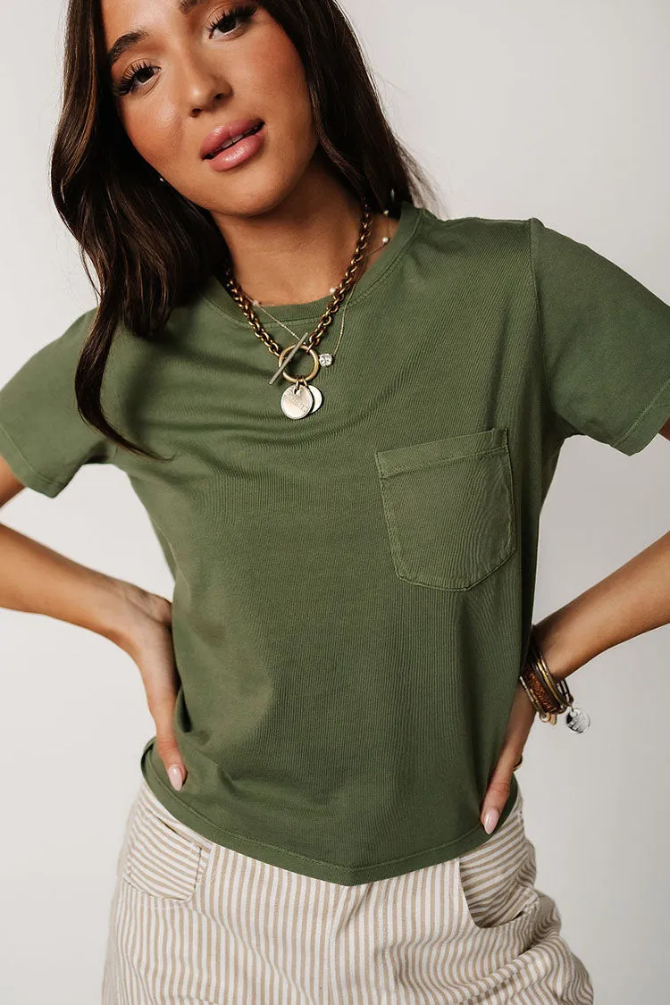 Oliver Pocket Tee - Olive