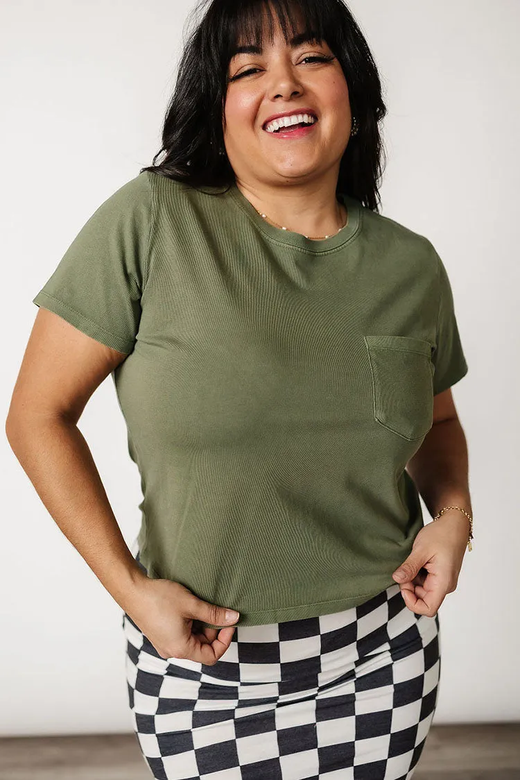 Oliver Pocket Tee - Olive