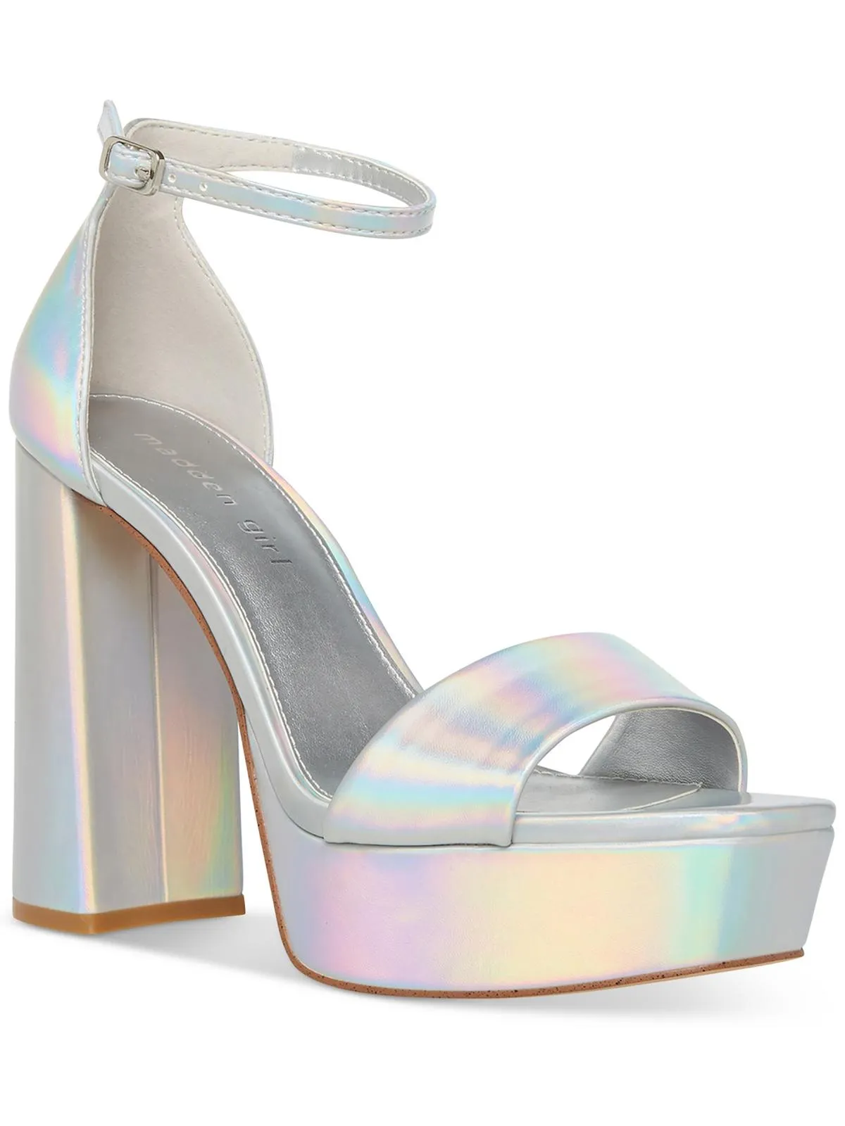 Omega Womens Patent Leather Ankle Strap Heels