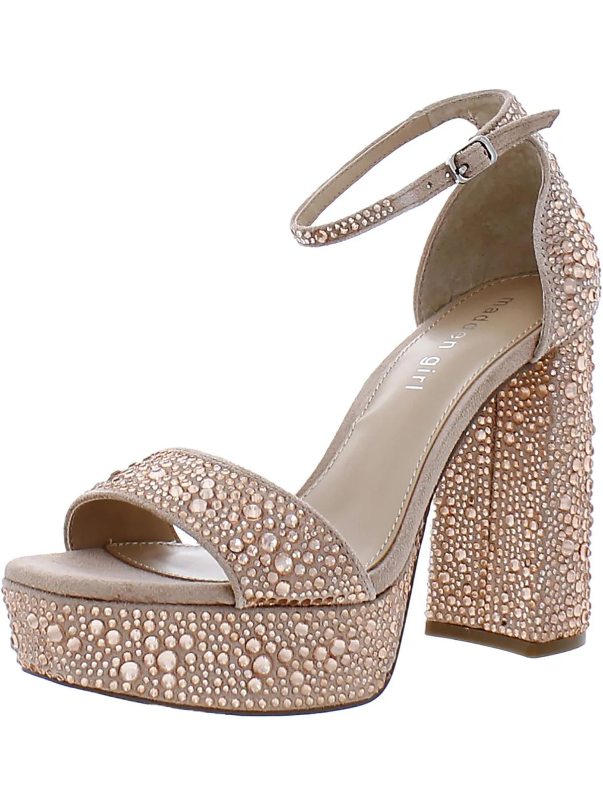 Omega Womens Patent Leather Ankle Strap Heels