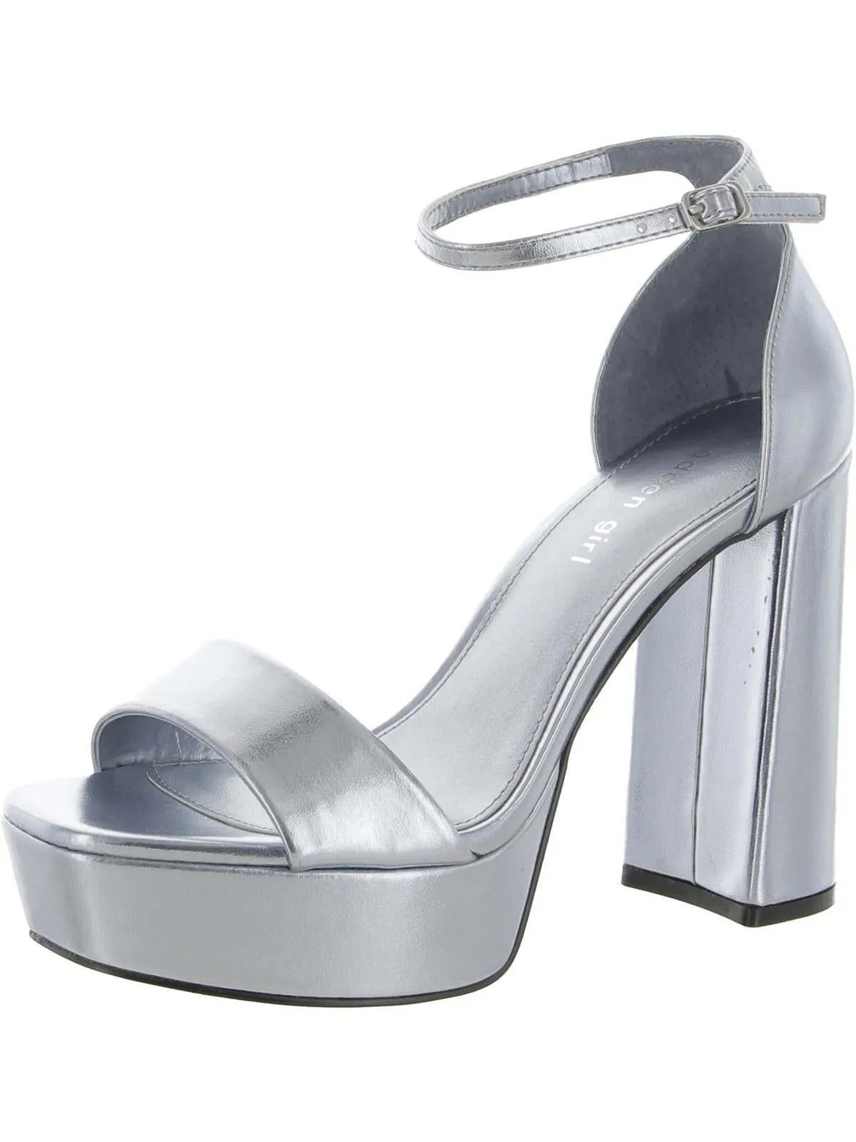 Omega Womens Patent Leather Ankle Strap Heels