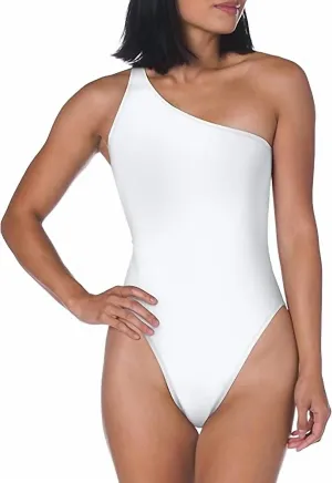 One Shoulder Mio Swimsuit In White