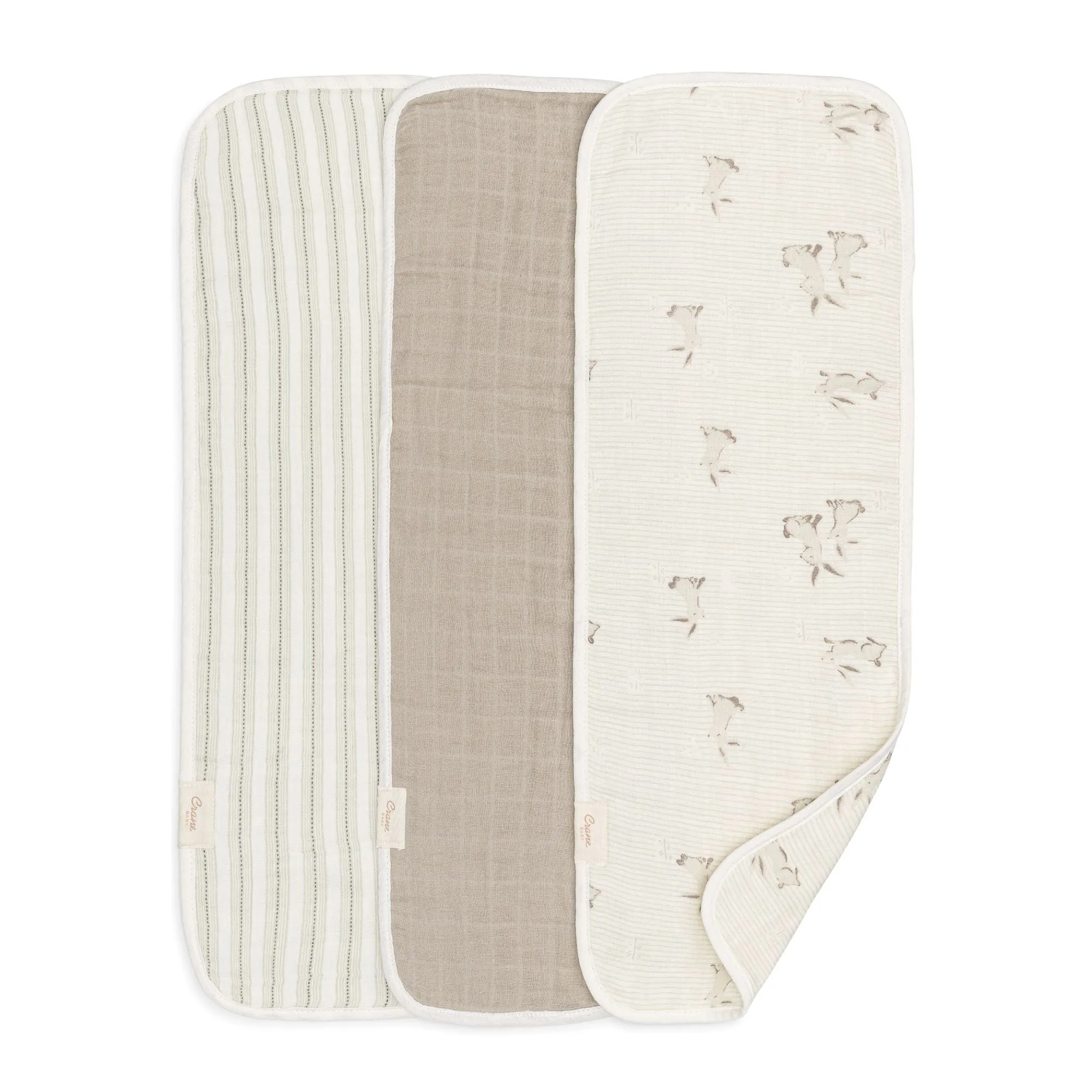 Organic Cotton 3-pc. Bunny Burp Cloth Set