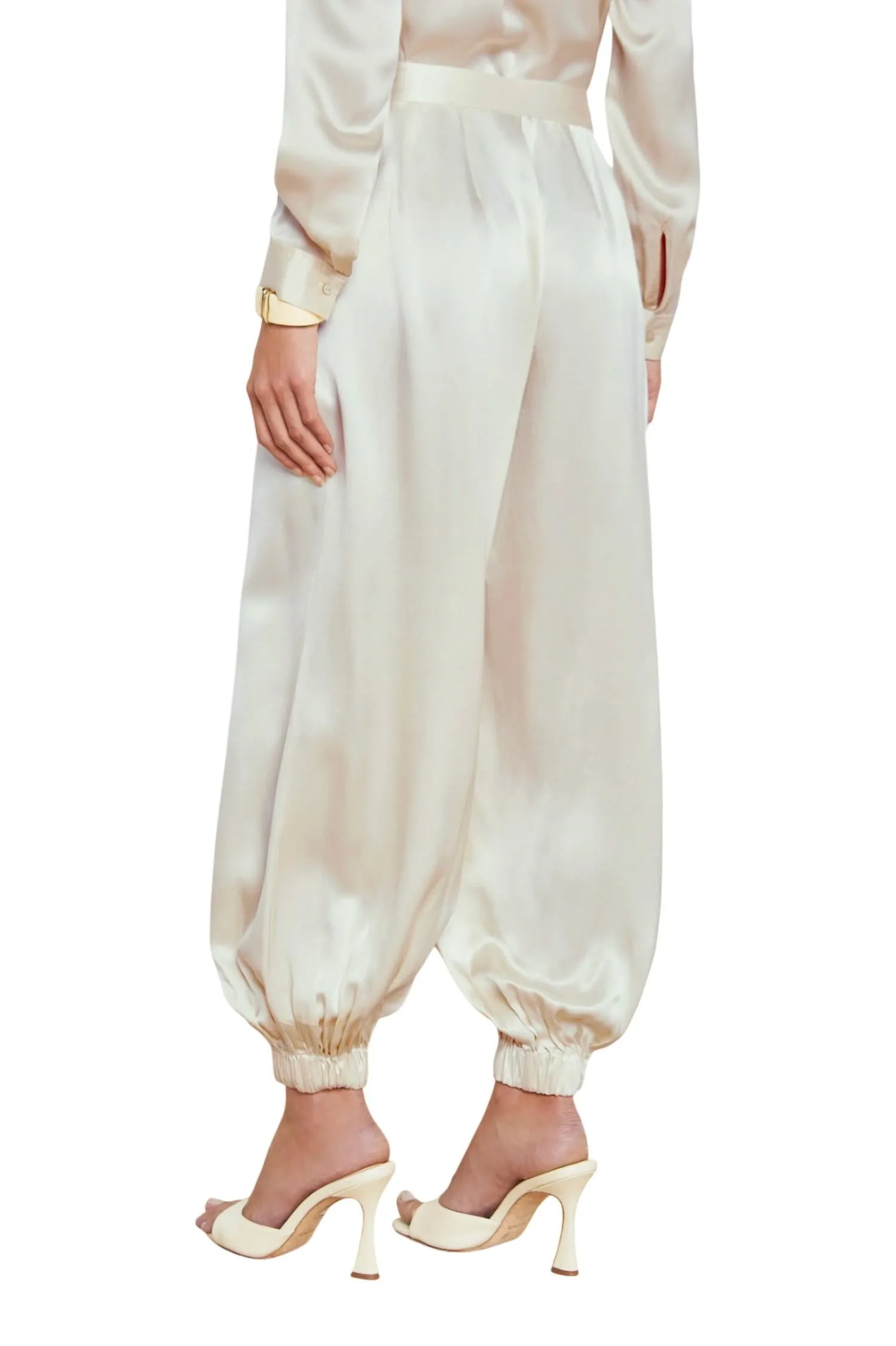 Palmer Elastic Pant In Creme Brulee