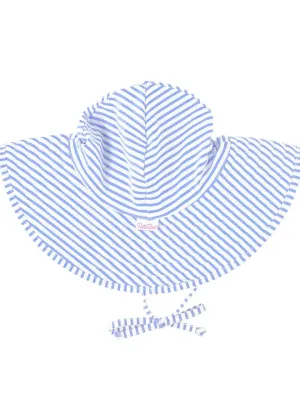 Periwinkle Blue Seersucker Swim Hat UPF 50 