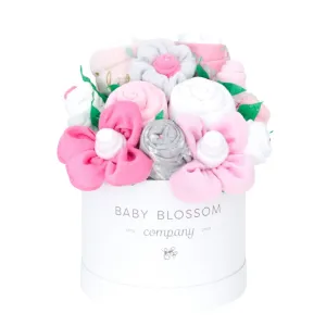 Pink Hatbox Bouquet - Deluxe Babykids_Baby-Blossom-Company
