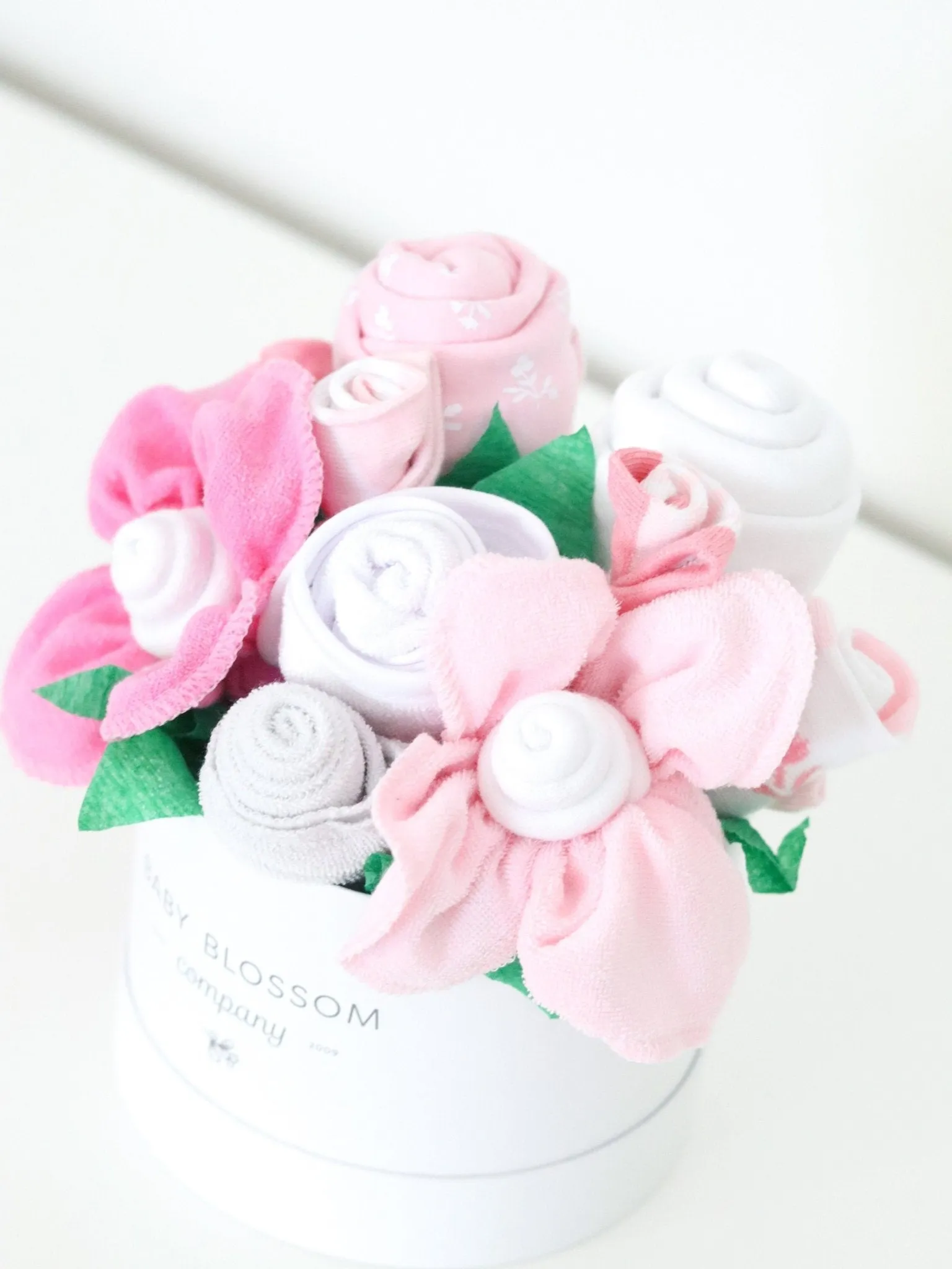 Pink Hatbox Bouquet - Petite Babykids_Baby-Blossom-Company