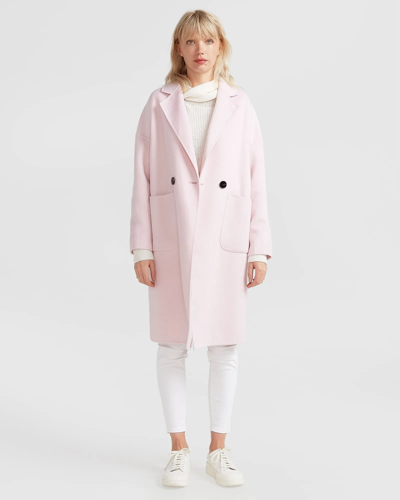 Publisher Double-Breasted Wool Blend Coat
