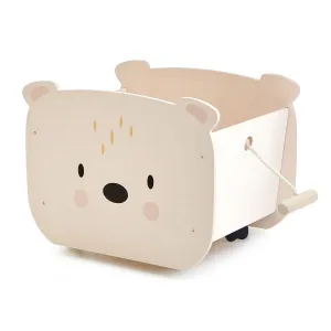 Pull Along Bear Cart and Toy Box