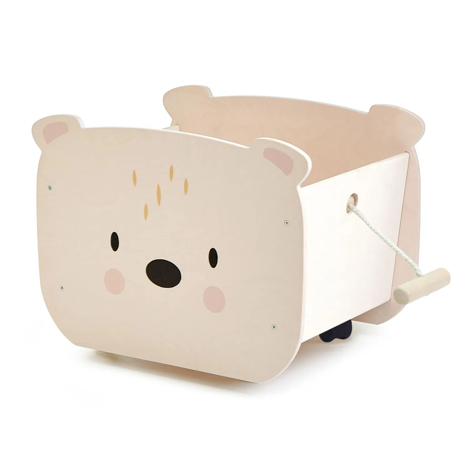 Pull Along Bear Cart and Toy Box