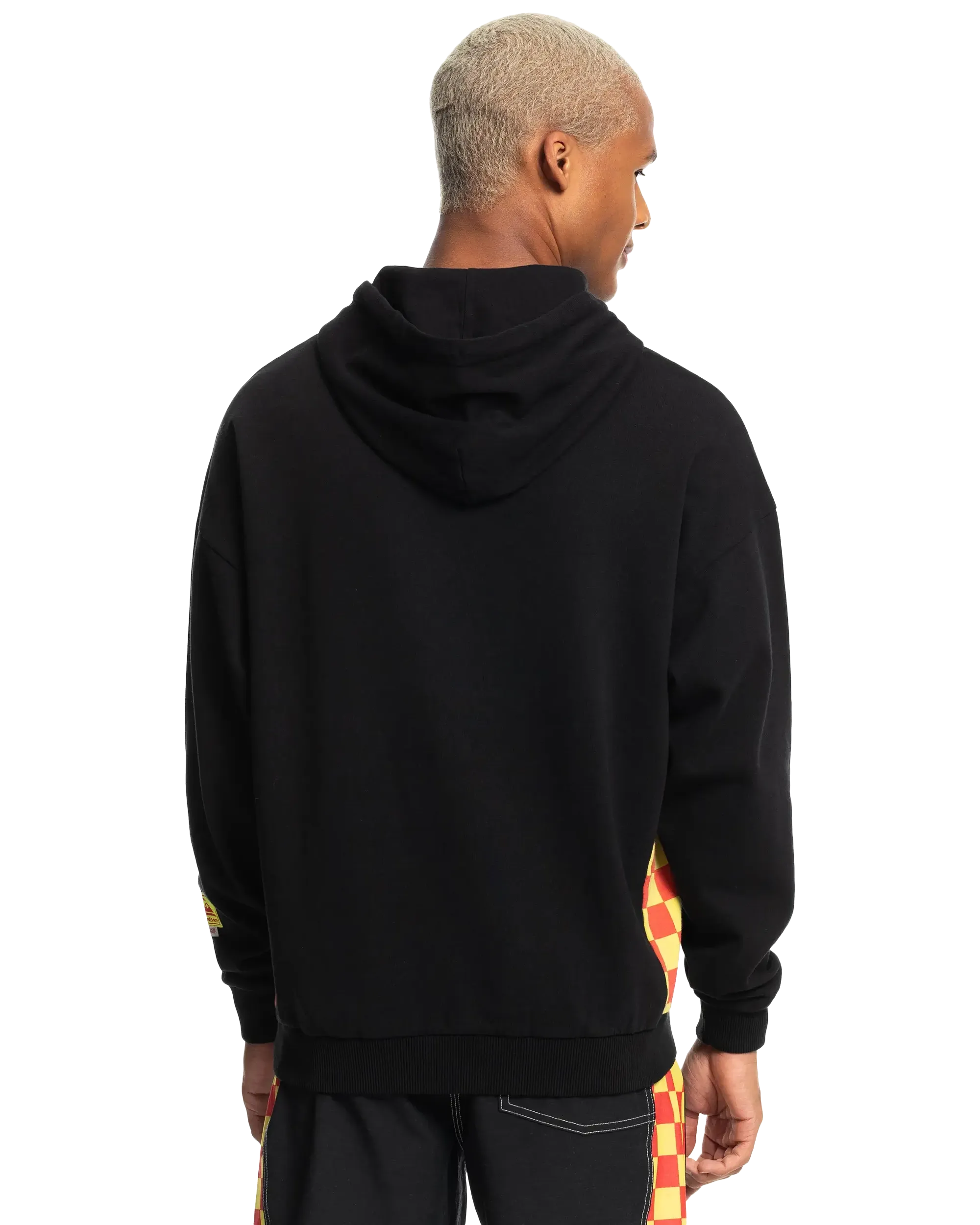 Quiksilver Clothing Stranger Things Checker Arch Surfer Boy Hoodie in Black