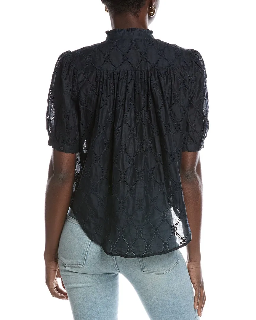 rag & bone Jordan Embroidered Top