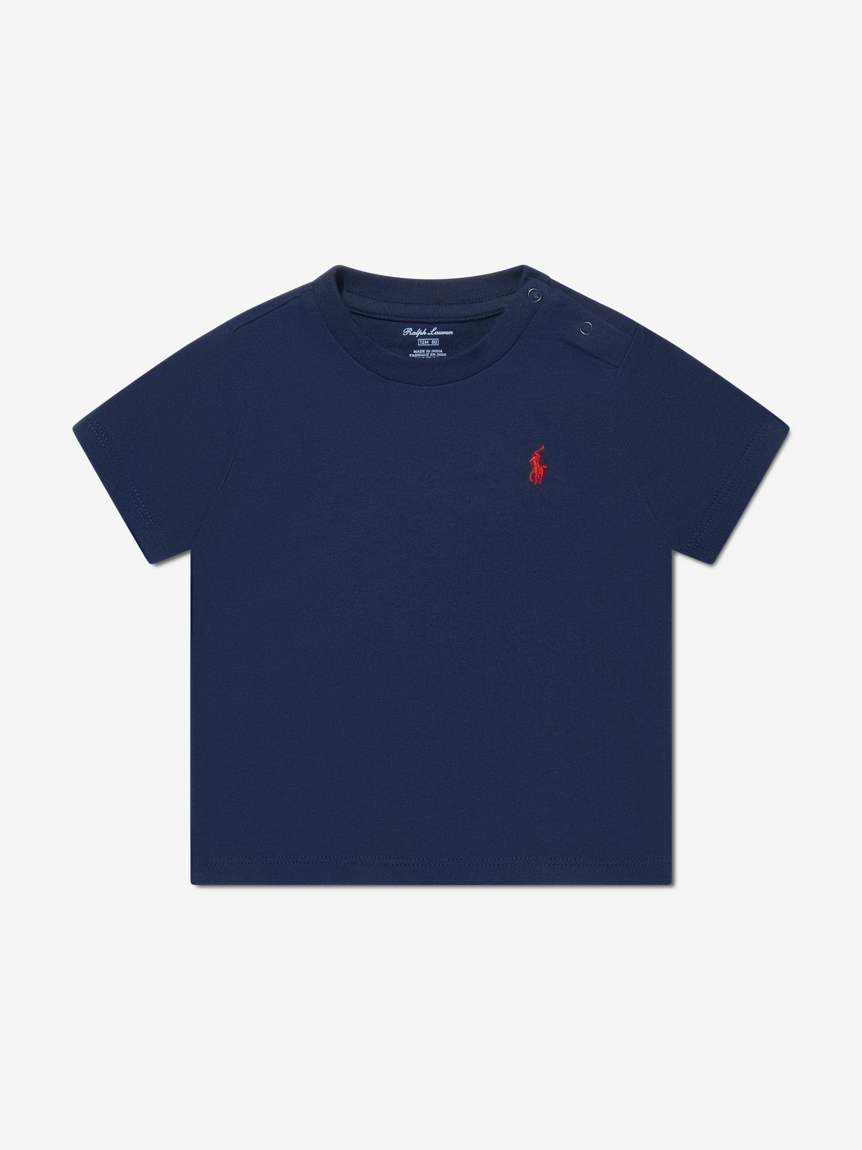 Ralph Lauren Baby Boys Logo T-Shirt in Navy