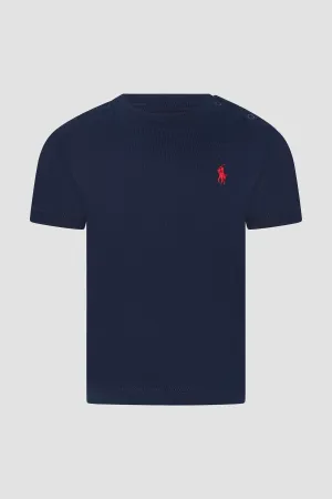 Ralph Lauren Baby Boys Logo T-Shirt in Navy