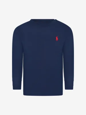 Ralph Lauren Baby Boys Long Sleeve T-Shirt in Navy
