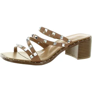 Rand Womens Studded Man Made Block Heels