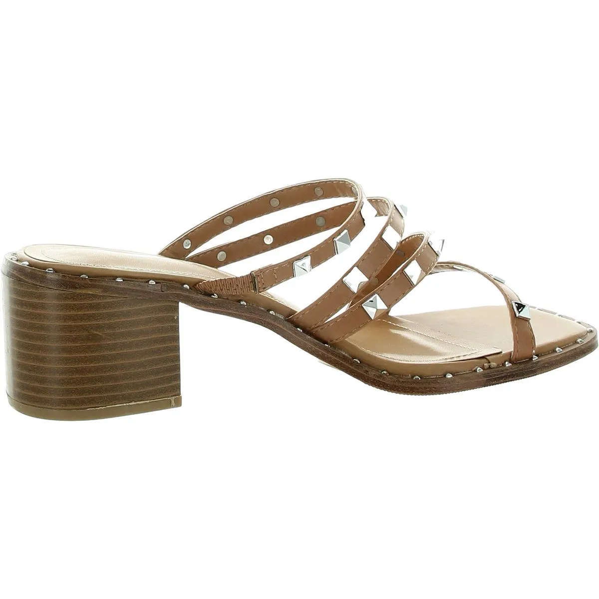 Rand Womens Studded Man Made Block Heels