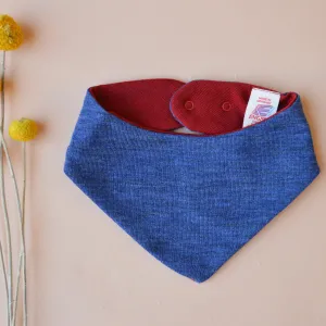 Reversible Neckerchief Dribble Bib - Organic Merino