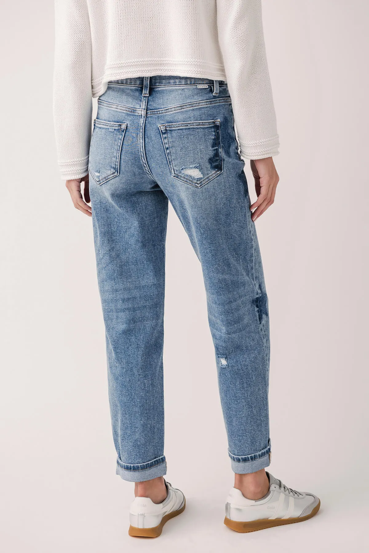 Risen Celeste High Rise Star Shadow Boyfriend Jeans