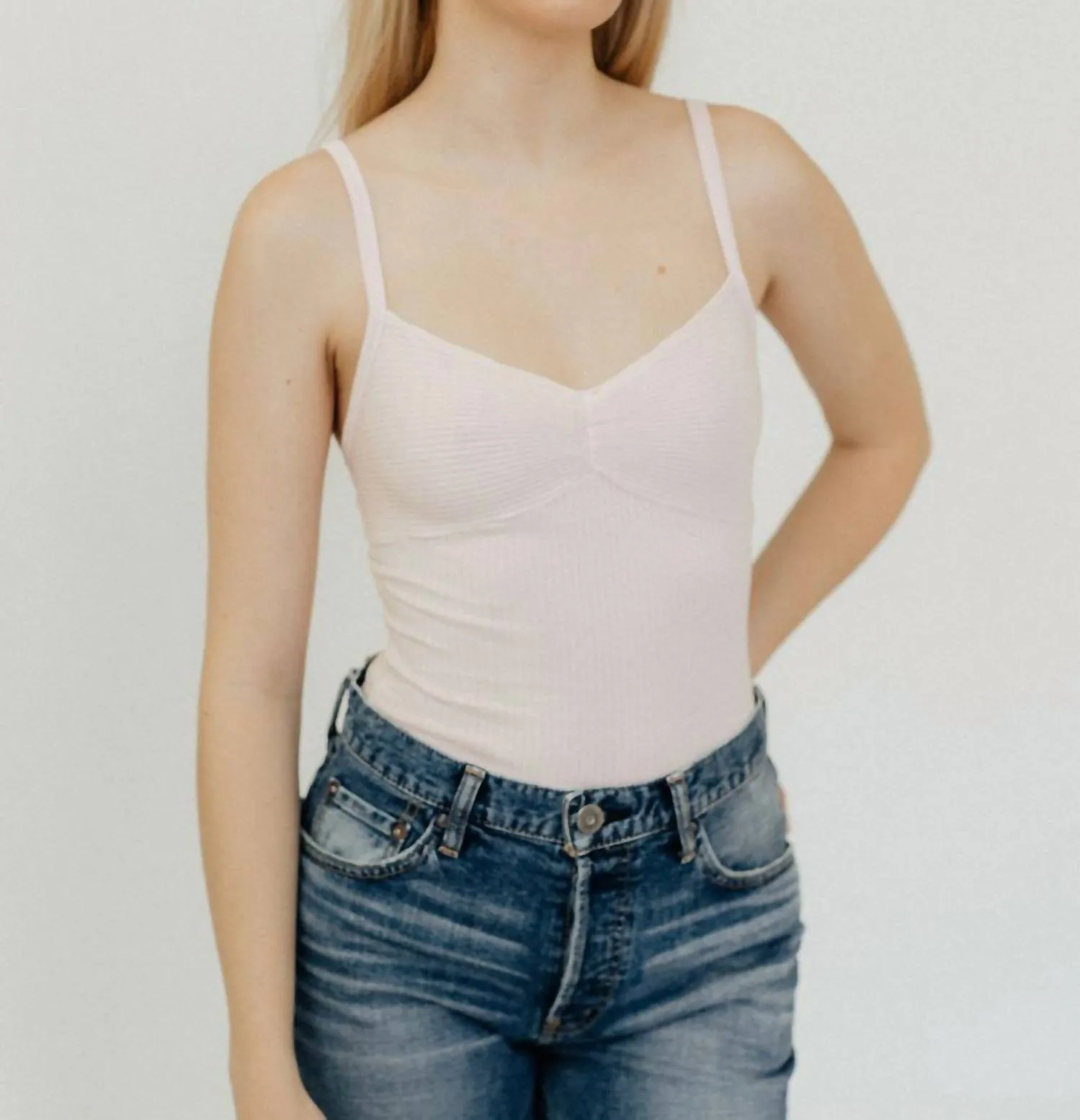 Romilly Bodysuit In Powder Pink