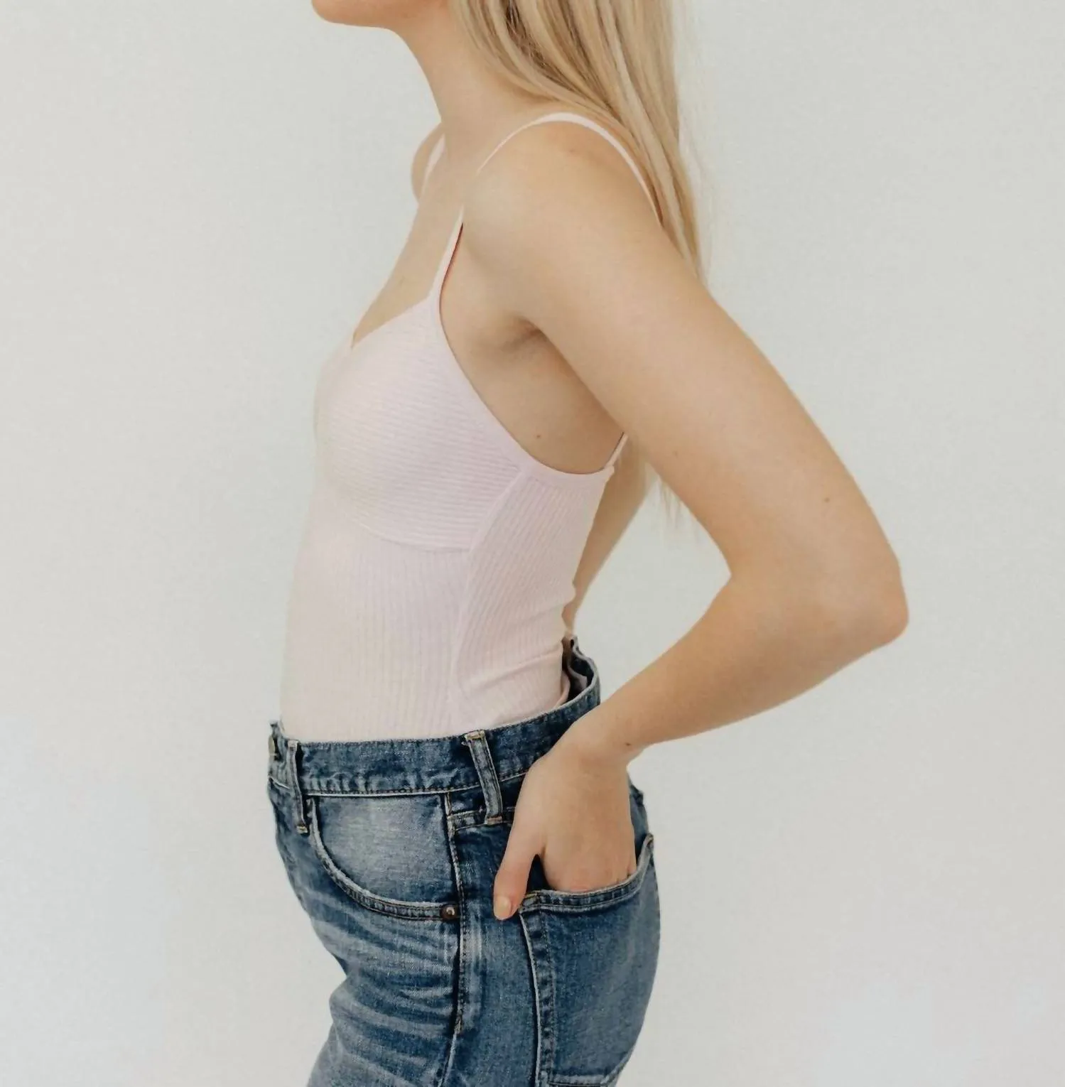 Romilly Bodysuit In Powder Pink