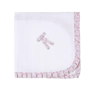Rose Sweet | Girls White Floral Cotton Muslin Square (70cm) Babykids_Bebe-Sweeny