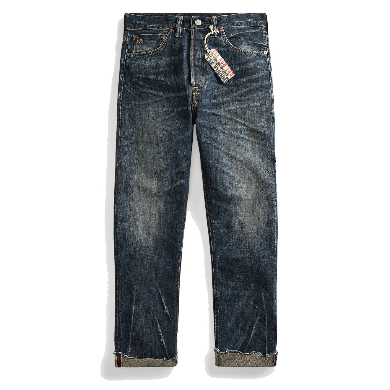 RRL by Ralph Lauren Womens Boy Fit Straight Jeans Danni Wash
