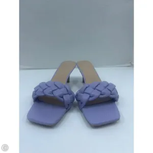 Sandals Heels Kitten By Madden Girl In Purple, Size: 8.5