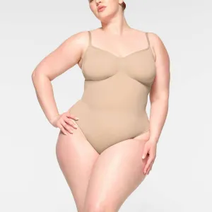 Seamless Sculpt Thong Bodysuit In Mica