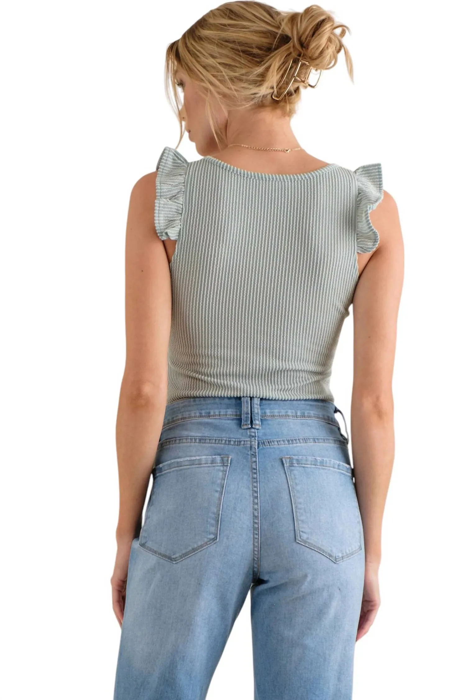 See How It Goes Bodysuit In Dusty Mint