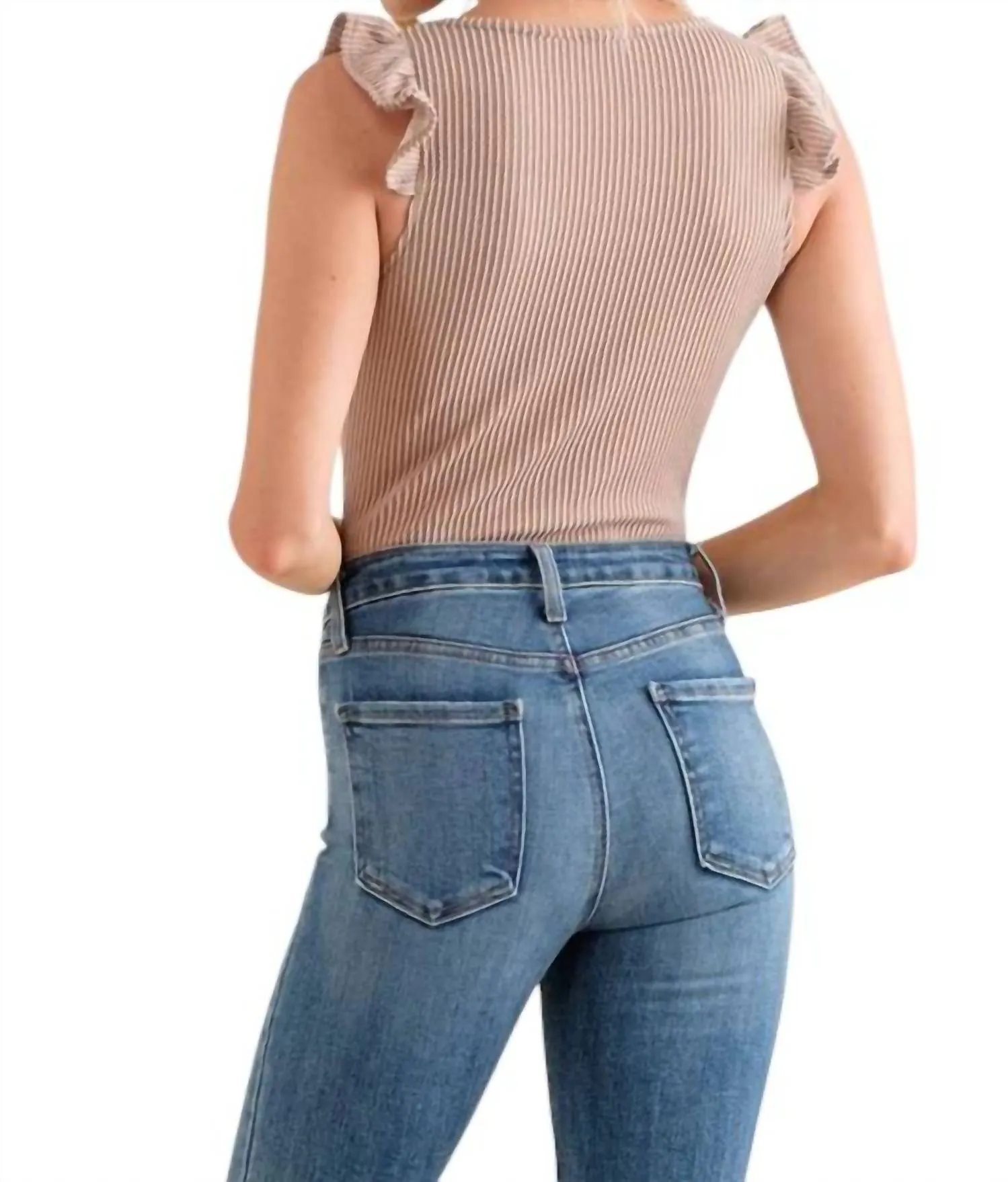 See How It Goes Bodysuit In Taupe