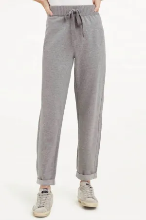Shea Sweater Mix Pant In Heather Grey
