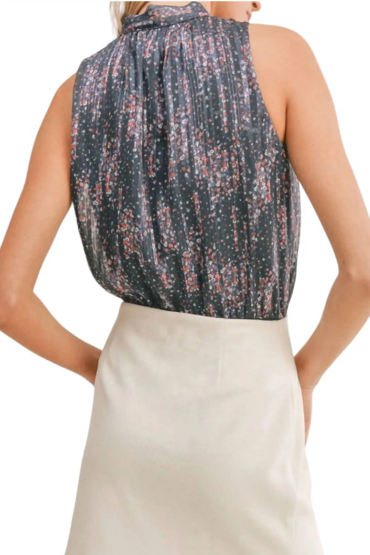 Show Bodysuit In Navy Multi