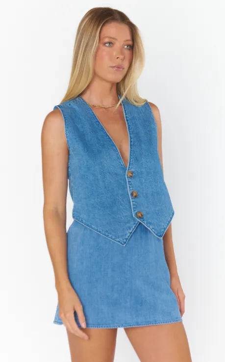 Show Me Your Mumu All Night Skort - Saltwater Denim