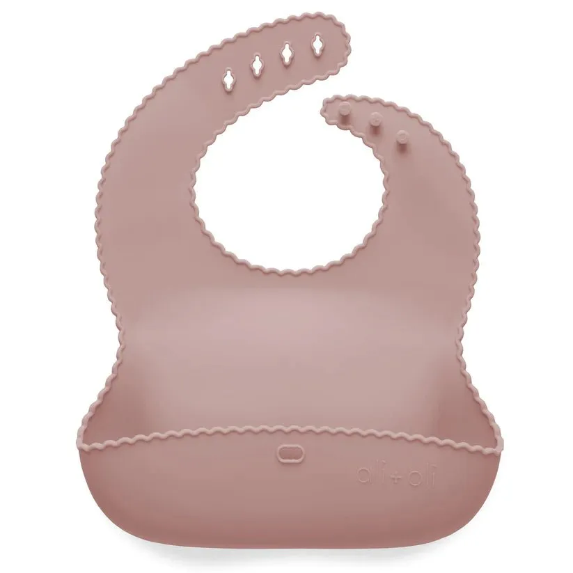Silicone Roll Up Bib for Baby - Wavy Edge